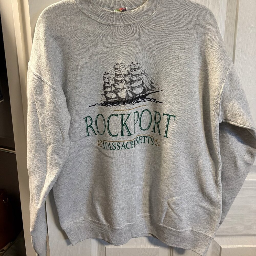 Vintage Rockport MA Crewneck Sweatshirt, Large
